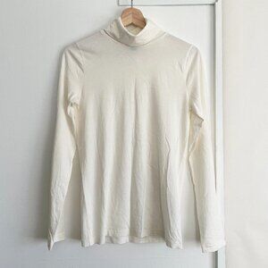 J. Crew Slim White Turtleneck